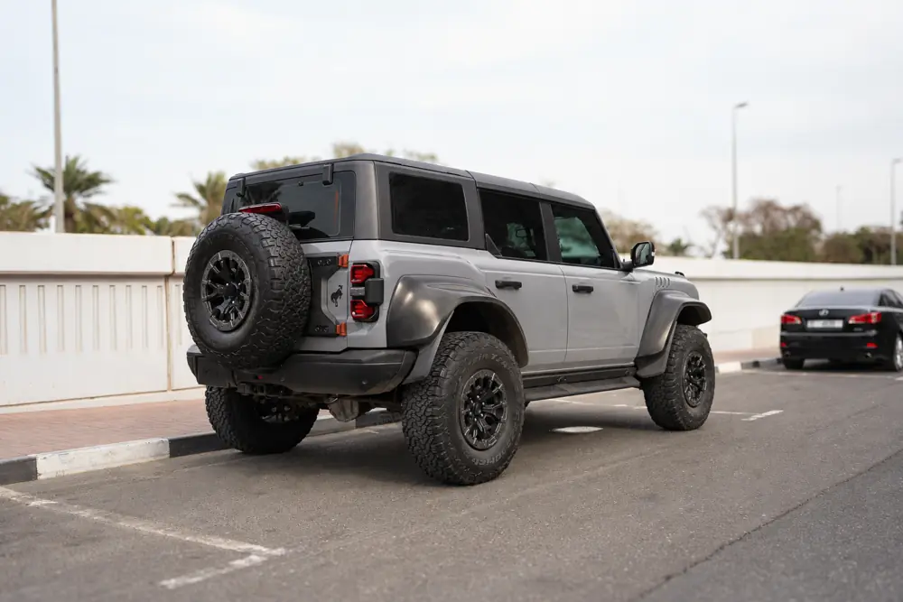 Ford Bronco Raptor in its original grey colour before wrapping